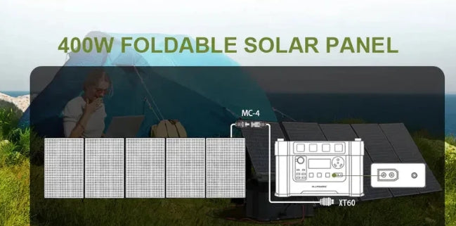 ALLPOWERS Générateur Solaire 3500W (R3500 + 2PCS SP037 400W Panneau Solaire)