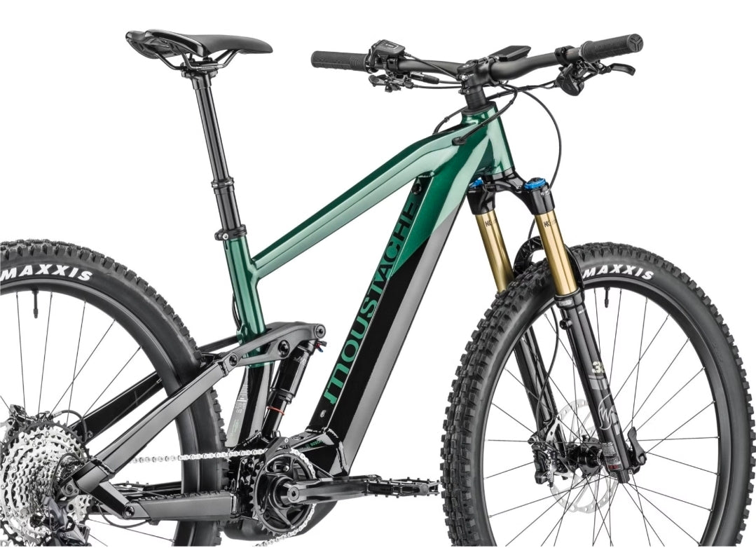 VTT Électrique Tout-Suspendu Moustache Samedi 29 Trail 9 Smart System Shimano SLX / XT 12V 750 Wh 29'' Noir / Vert 2024