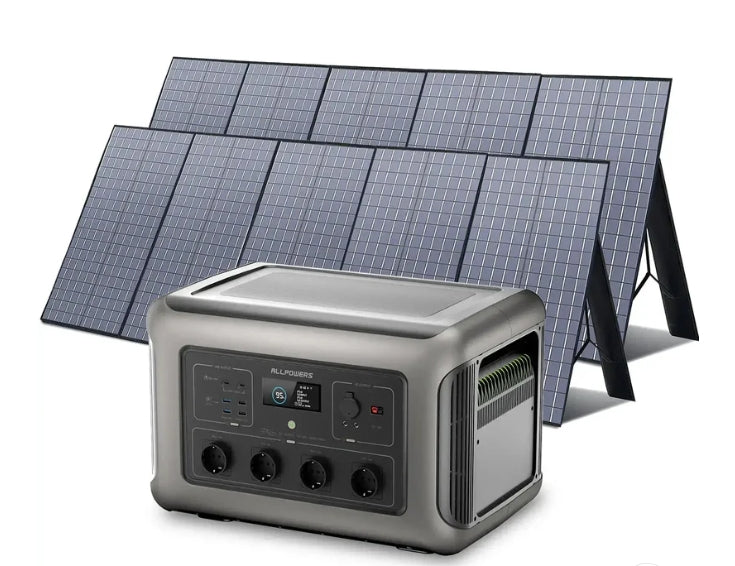 ALLPOWERS Générateur Solaire 3500W (R3500 + 2PCS SP037 400W Panneau Solaire)
