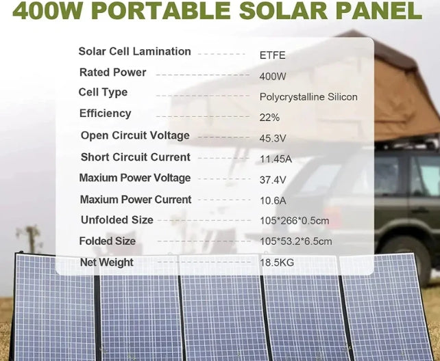 ALLPOWERS Générateur Solaire 3500W (R3500 + 2PCS SP037 400W Panneau Solaire)