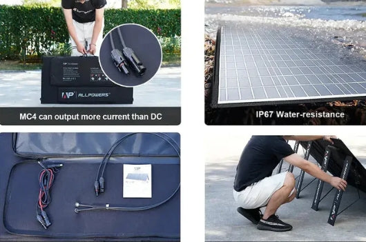 ALLPOWERS Générateur Solaire 3500W (R3500 + 2PCS SP037 400W Panneau Solaire)