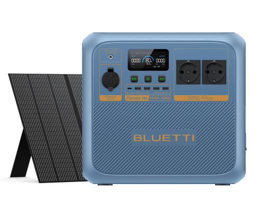 BLUETTI Pionner Na (Sodium-ion) Estación de Energía Portátil | 1.500 W 900 Wh  + panel solar de 350W