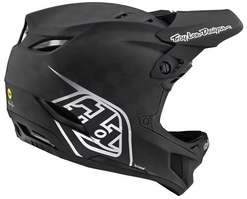 Int. Troy Lee Designs D4 Carbon Mips Stealth Helmet Black / Silver