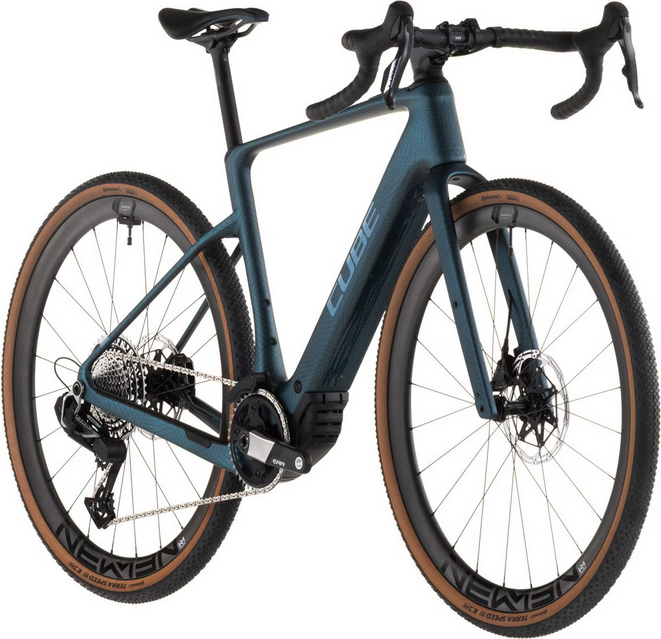 Vélo de Gravel Électrique Cube Nuroad Hybrid C:62 SLT 400X Sram Force XPLR AXS 13V 400 Wh 700 mm Vert Royal Crisscross 2026