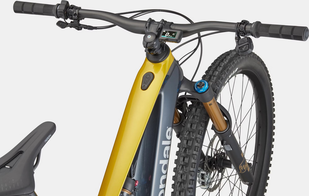 VTT Électrique Tout-Suspendu Cannondale Moterra SL 1 12V 600Wh Shimano 85Nm MX (29/27.5'') Bleu/Jaune 2026