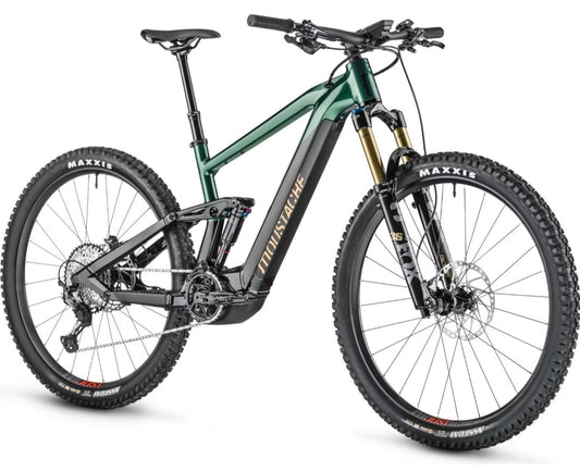 VTT Électrique Tout-Suspendu Moustache Samedi 29 Trail 9 Smart System Shimano SLX / XT 12V 750 Wh 29'' Noir / Vert 2024