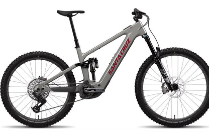 Bicicleta de montaña eléctrica Santa Cruz Vala Carbone C 12V MX con suspensión total (29/27,5''), color gris, Bosch, 100 Nm